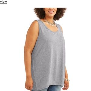 Gray tank top shirt with flyaway back
